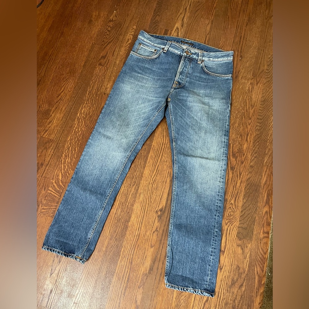 EUC Nudie Jeans - Fearless Freddie Midnight Worn